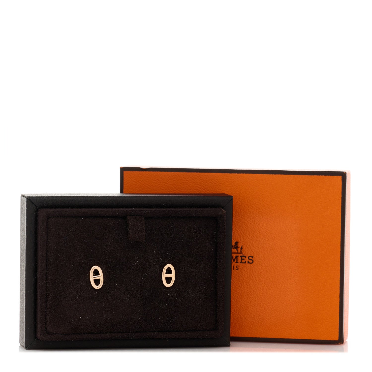 Hermes 18K Rose Gold TPM Farandole Stud Earrings 5 of 5