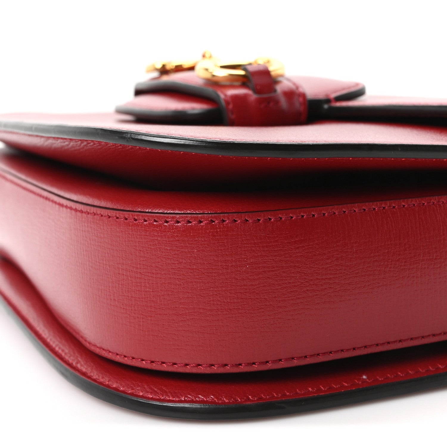 Gucci Arabella Calfskin Horsebit 1955 Shoulder Bag Rosso Ancora 10 of 10