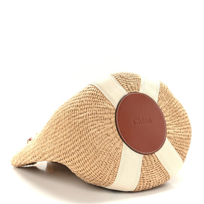 Chloe Raffia Large Woody Tote White 4 of 8