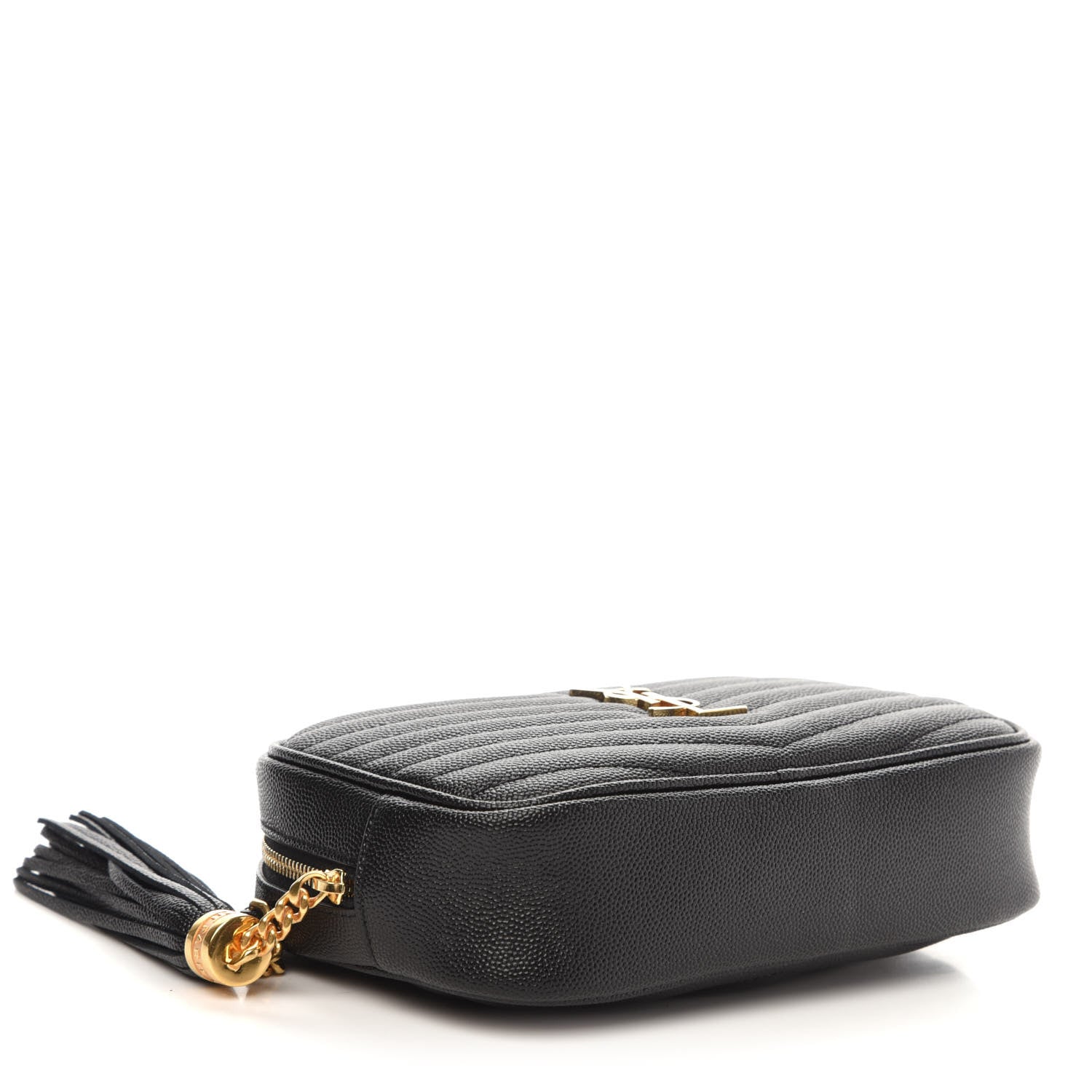 Saint Laurent Grain De Poudre Matelasse Monogram Mini Lou Camera Bag Black 4 of 11
