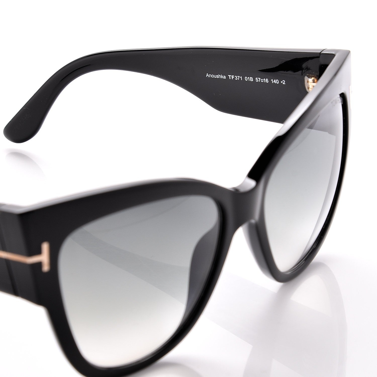 Tom Ford Acetate Anoushka Cat Eye Sunglasses TF371 Black 5 of 8