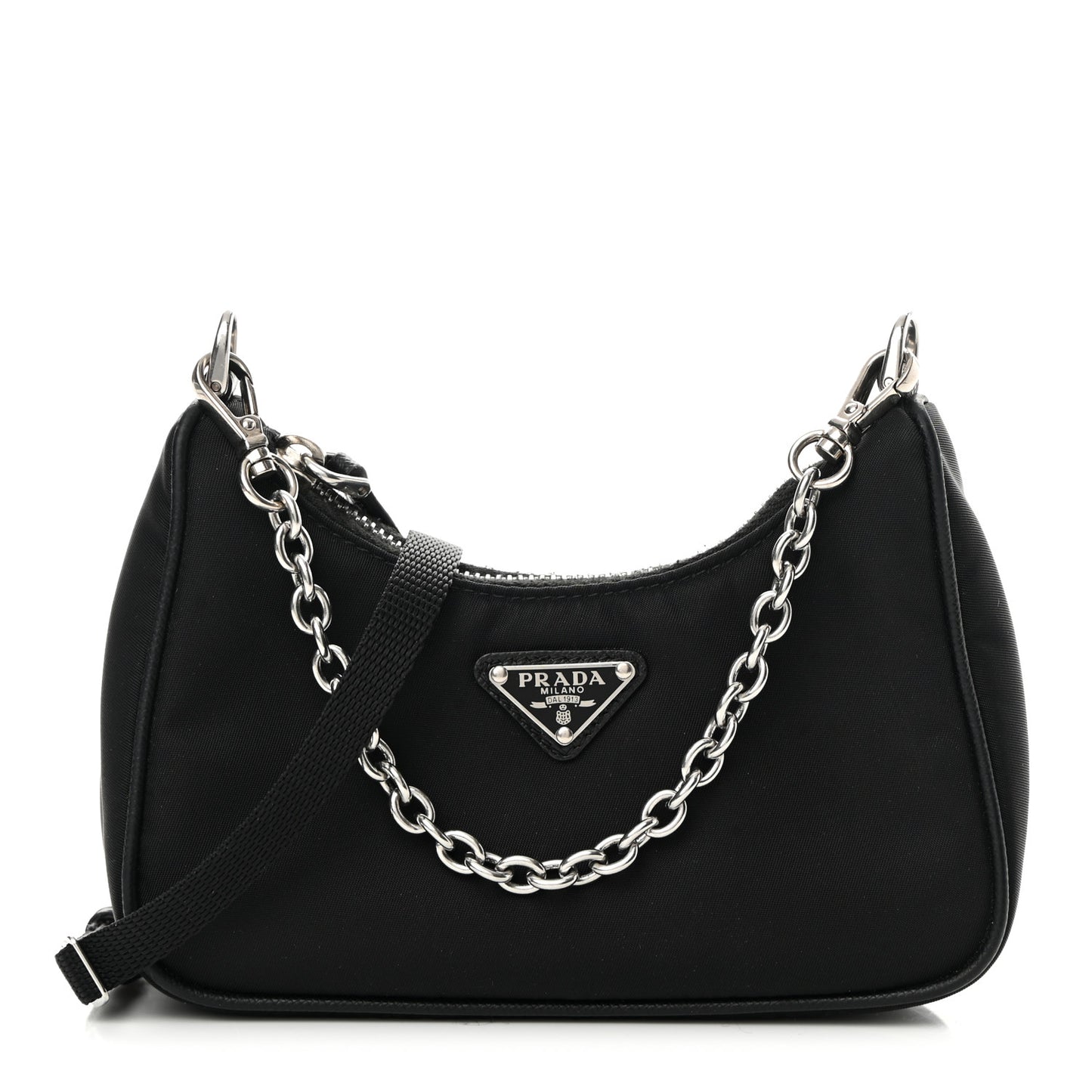 Tessuto Nylon Mini Re-Edition 2000 Shoulder Bag Black