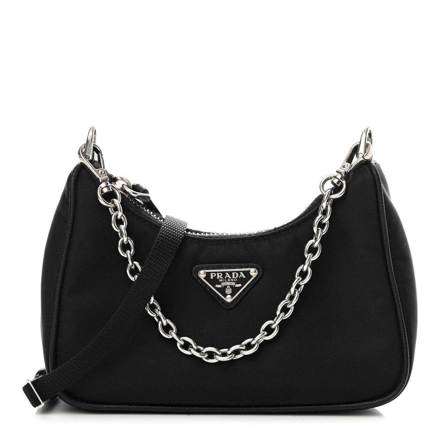 Prada Tessuto Nylon Mini Re-Edition 2000 Shoulder Bag Black 1 of 14