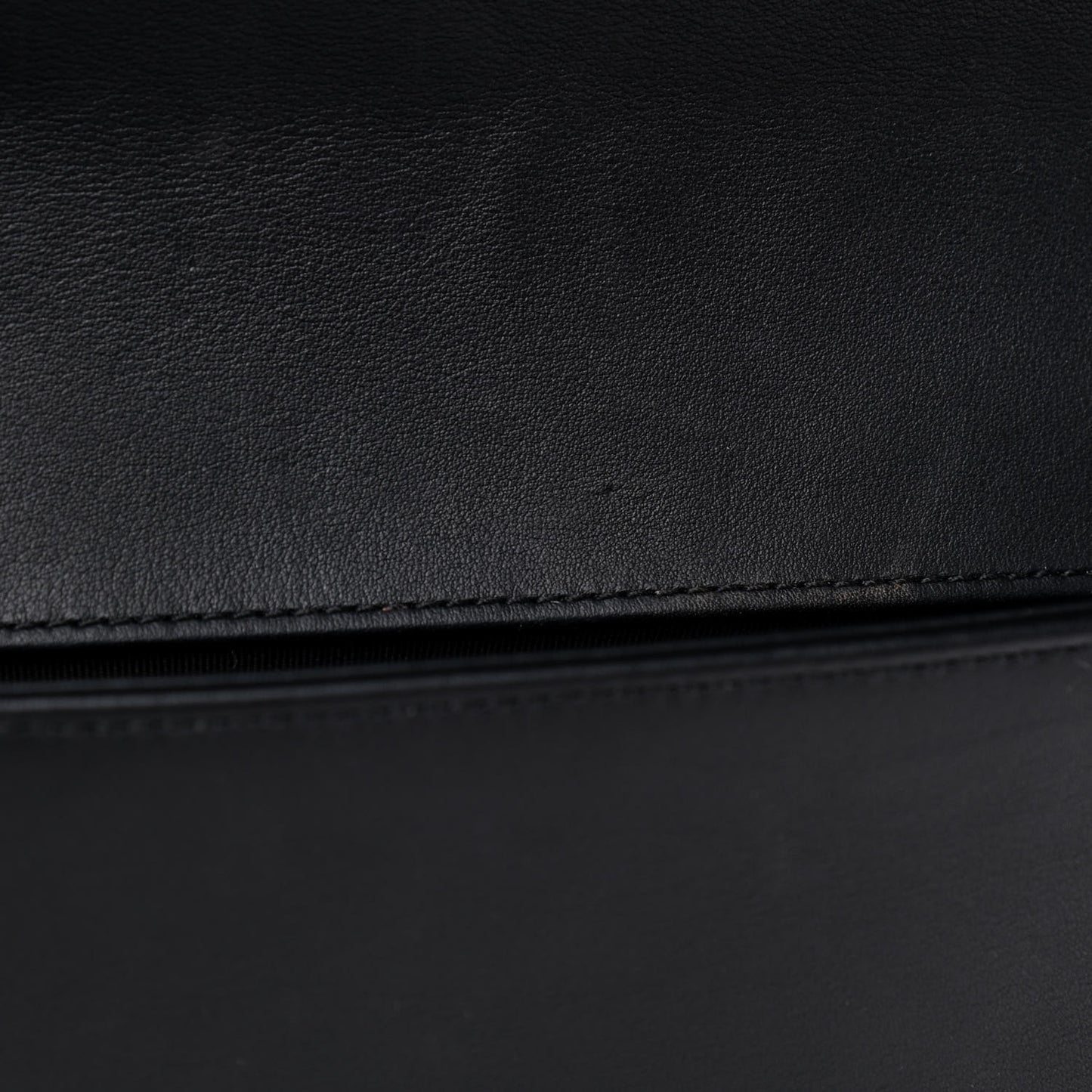 Calfskin Quilted Boy Clutch With Removable Chain So Black