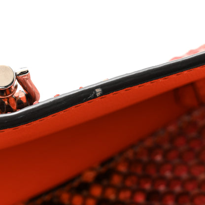 Gucci Grand Prix Snakeskin Jackie Convertible Shoulder Bag Orange 12 of 15