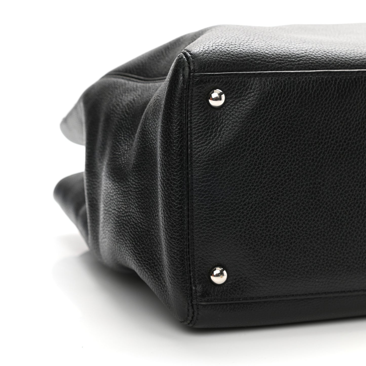 Calfskin Cerf Executive Shopper Tote Black