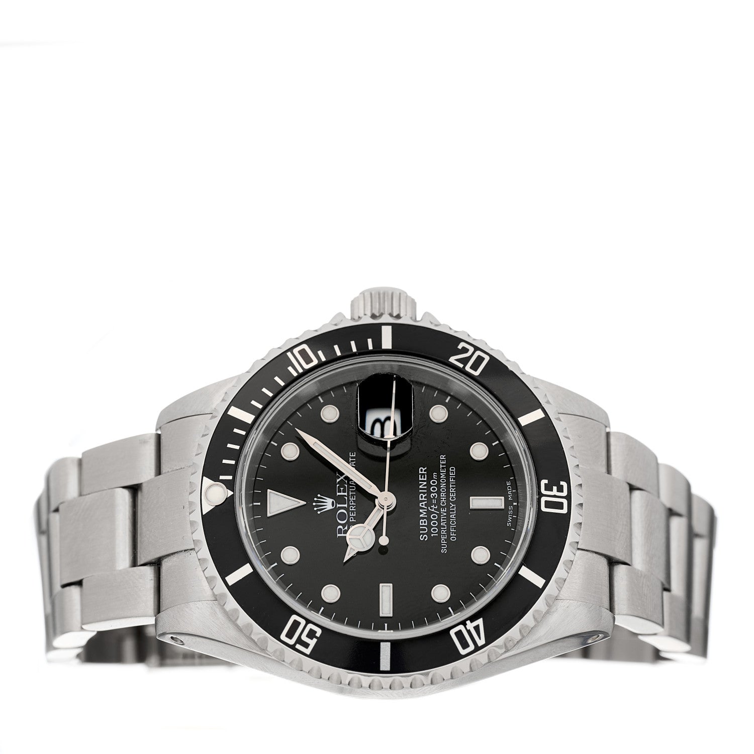 Rolex Stainless Steel 40mm Oyster Perpetual Submariner Date Watch Black 16610 2 of 4