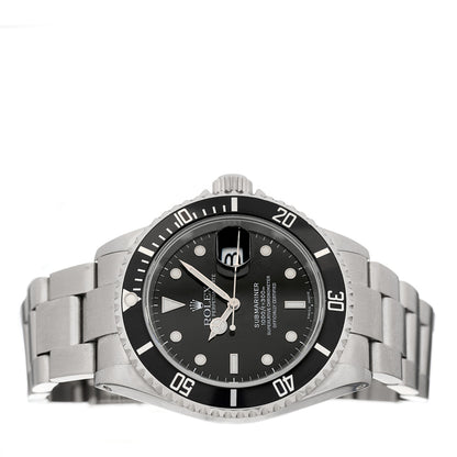 Rolex Stainless Steel 40mm Oyster Perpetual Submariner Date Watch Black 16610 2 of 4