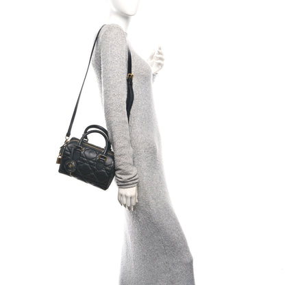Christian Dior Calfskin Macrocannage Groove 20 Bag Black 2 of 10