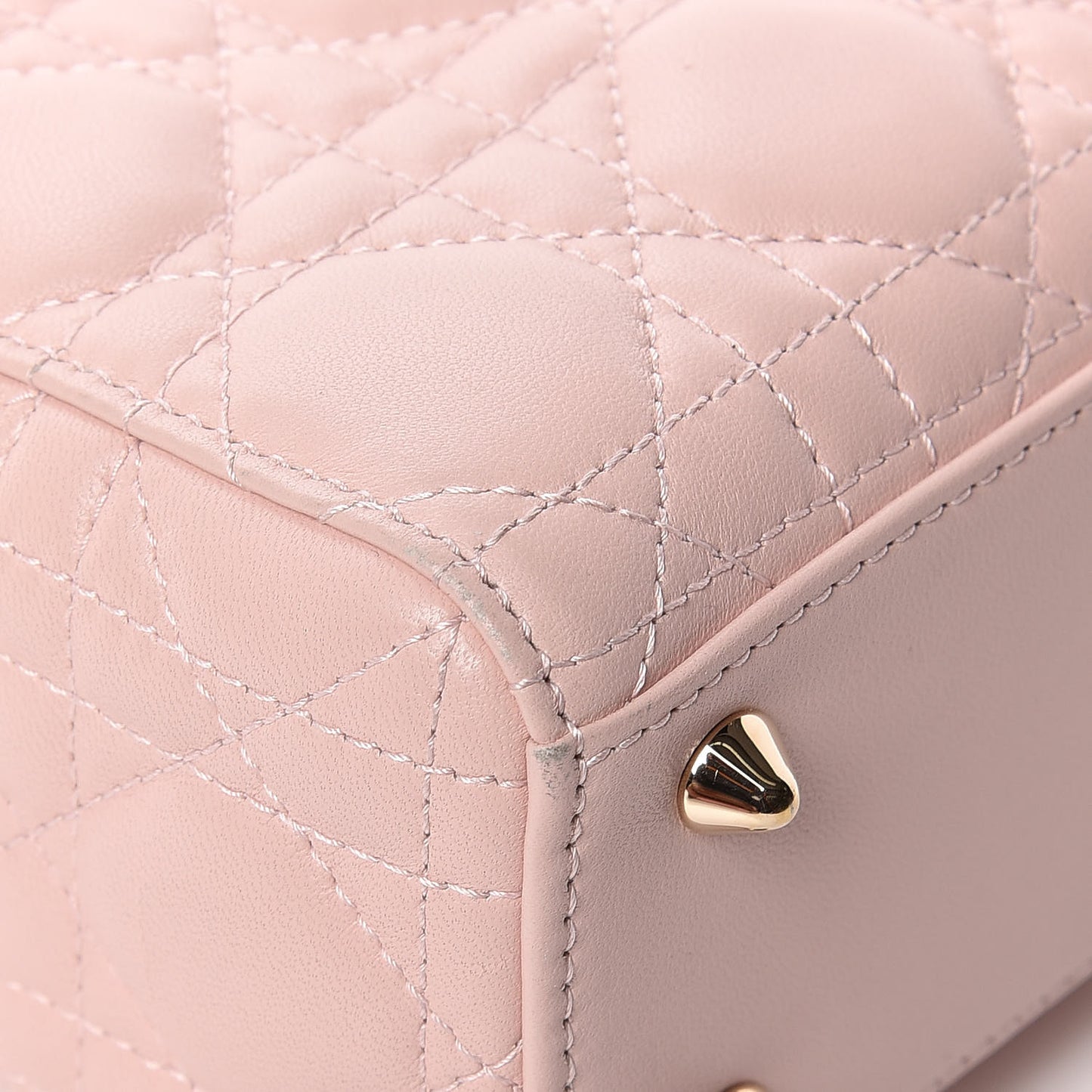 Lambskin Cannage Small Lucky Badges My Lady Dior Pink