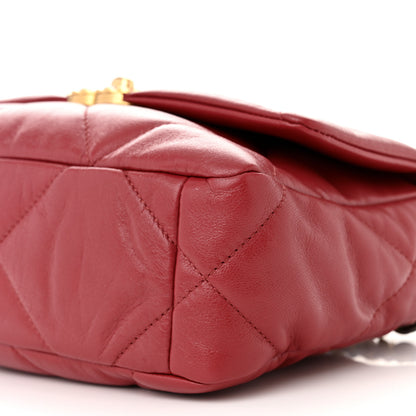 Chanel Goatskin Quilted Medium Chanel 19 Flap Red 10 of 10
