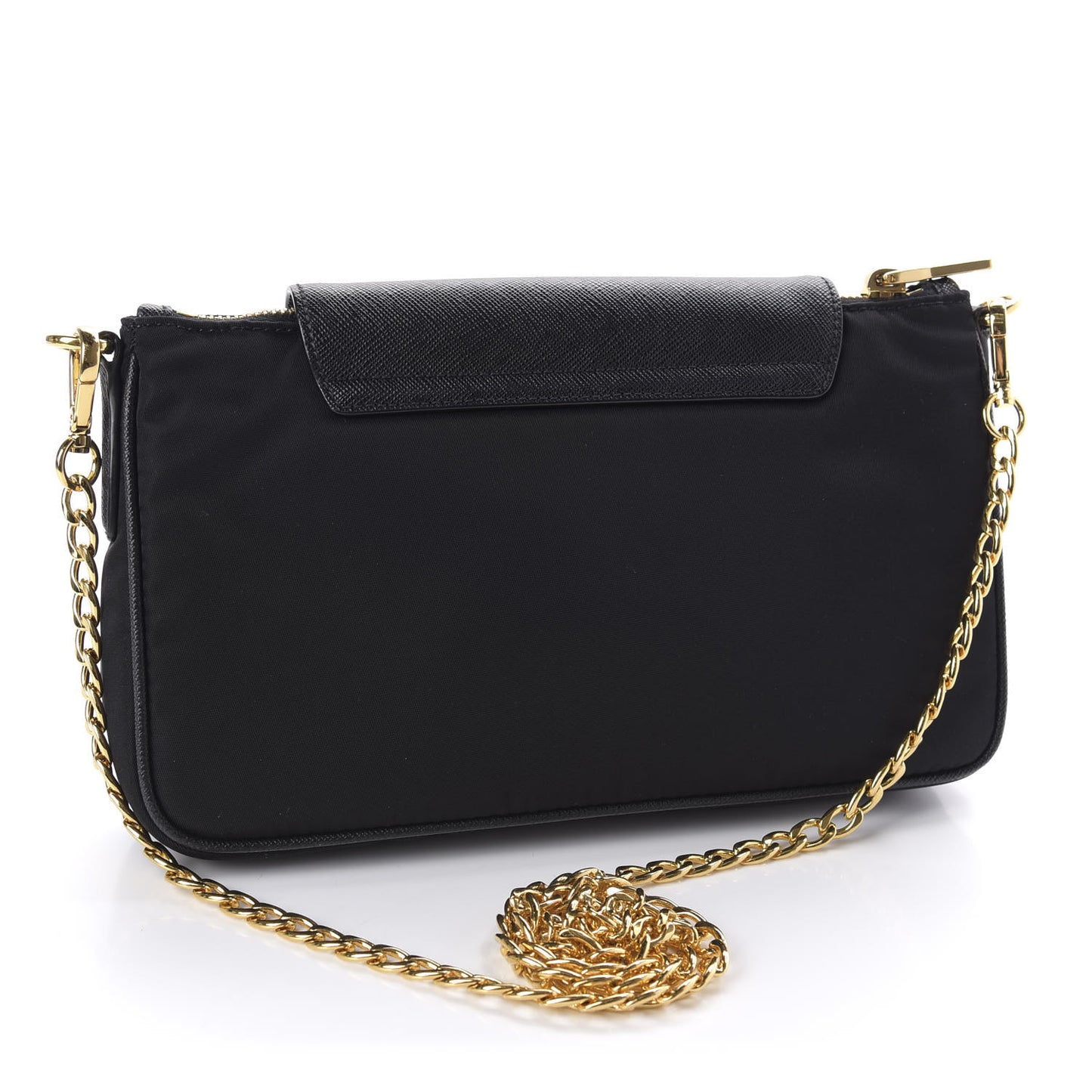 Tessuto Nylon Saffiano Crossbody Bag Black
