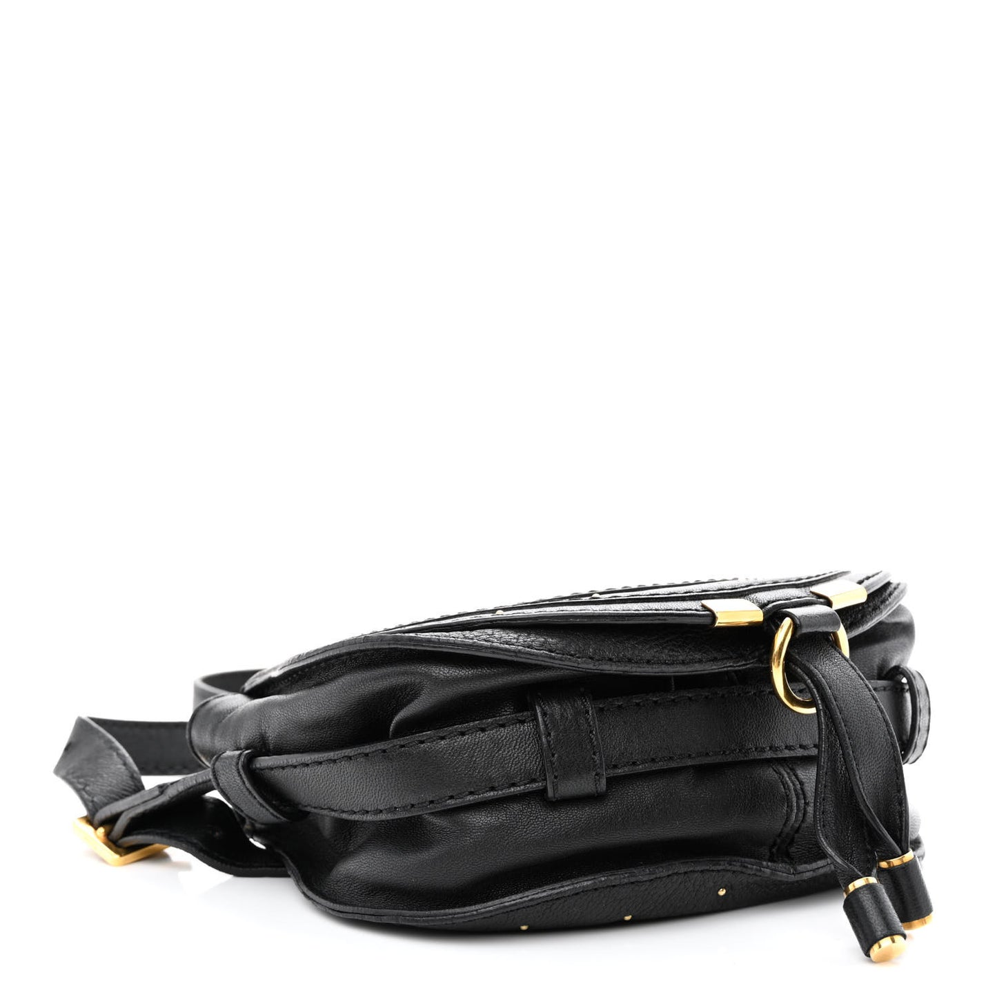 Calfskin Studded Mini Marcie Crossbody Bag Black