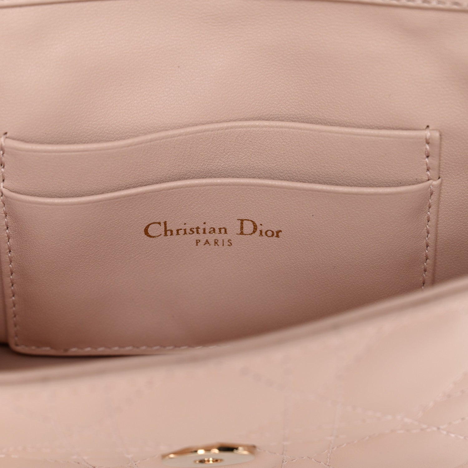 Christian Dior Lambskin Cannage Dior Talk Phone Pouch Rose Poudre 5 of 10