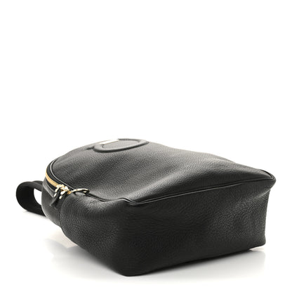 Salvatore Ferragamo Calfskin Gancio XL City Backpack Black 4 of 9