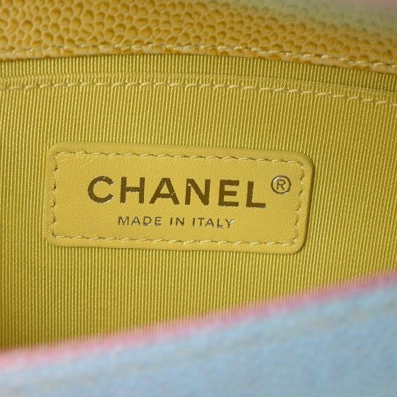 Caviar Quilted Small Cuba Rainbow Boy Flap Multicolor