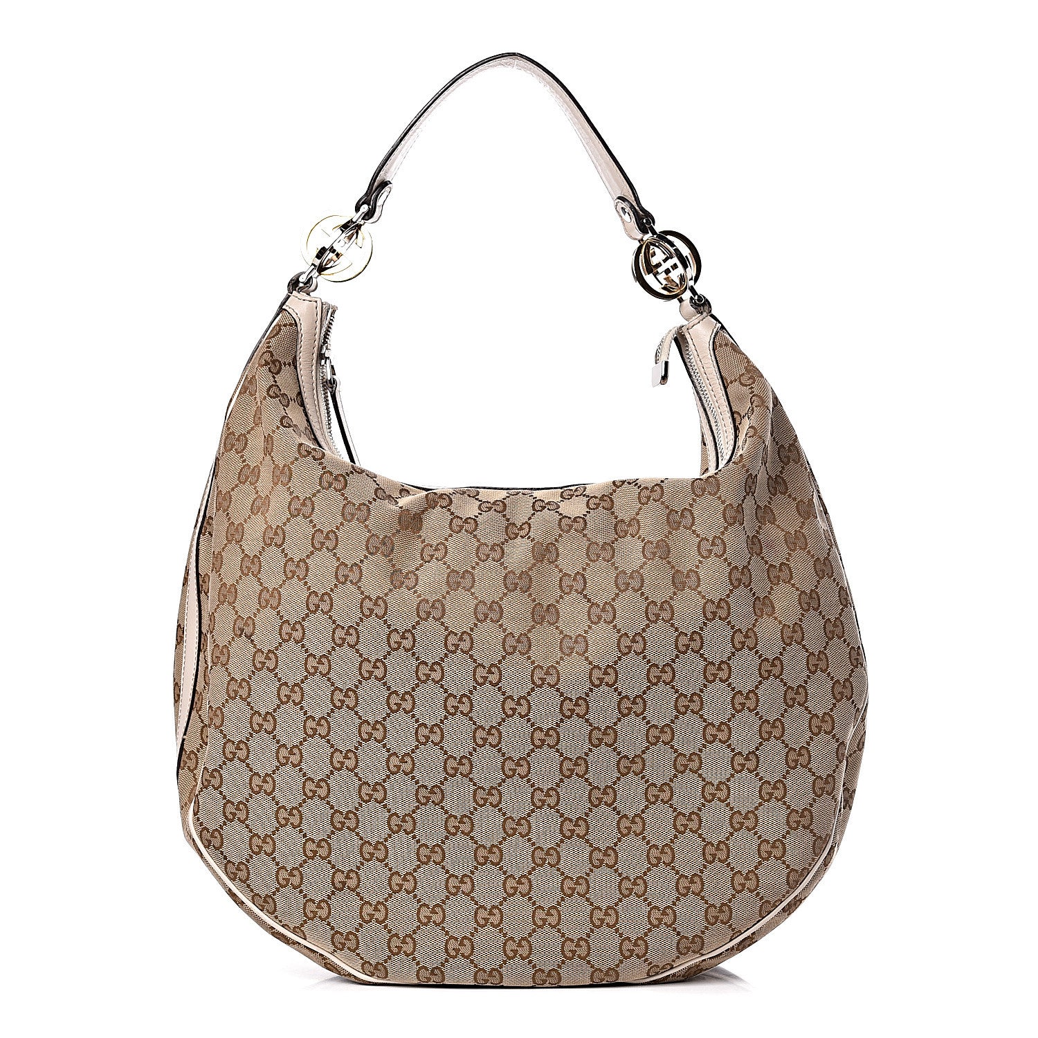 Gucci Monogram Large GG Twins Hobo Ivory 1 of 18