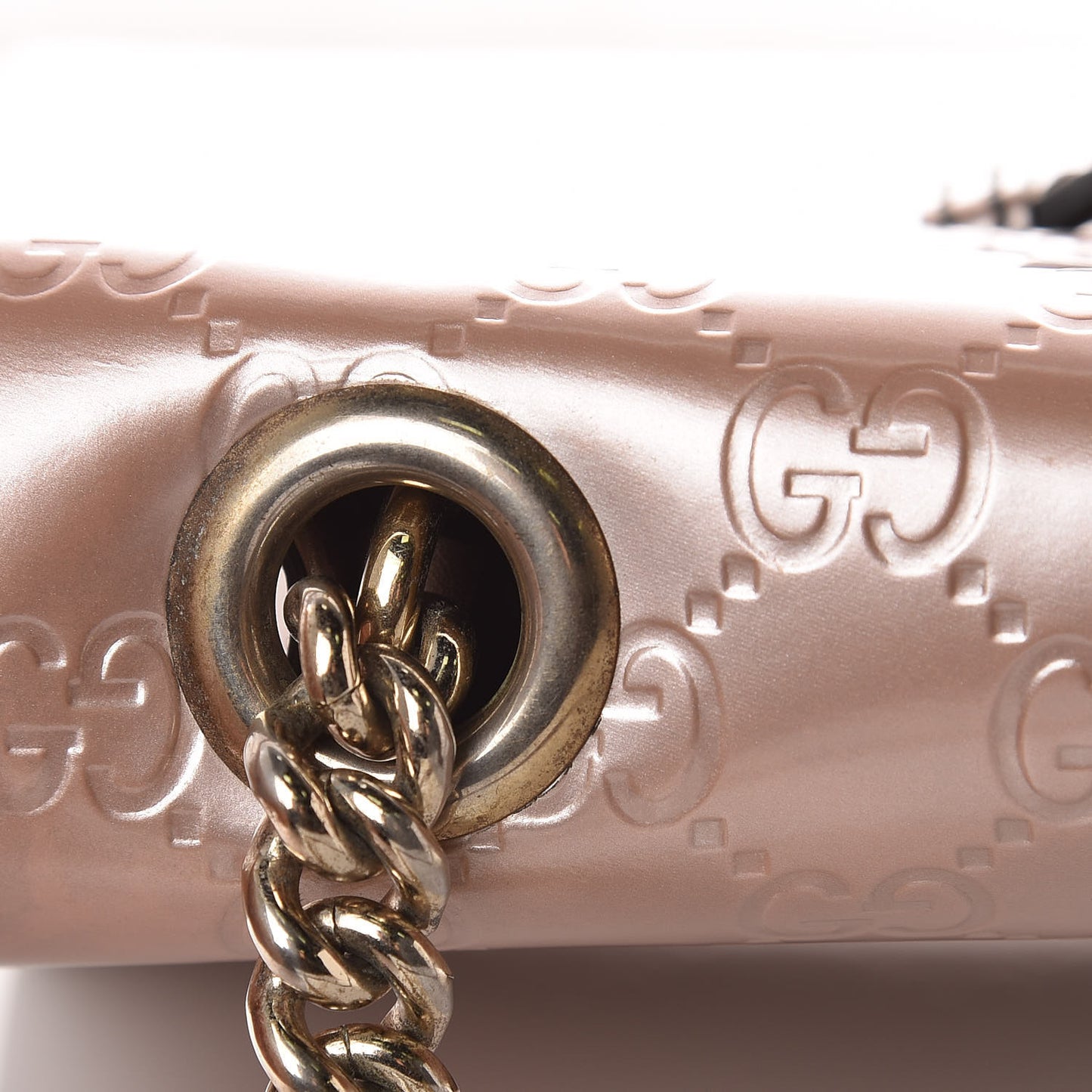 Shine Guccissima Medium Emily Chain Shoulder Bag Dark Cipria