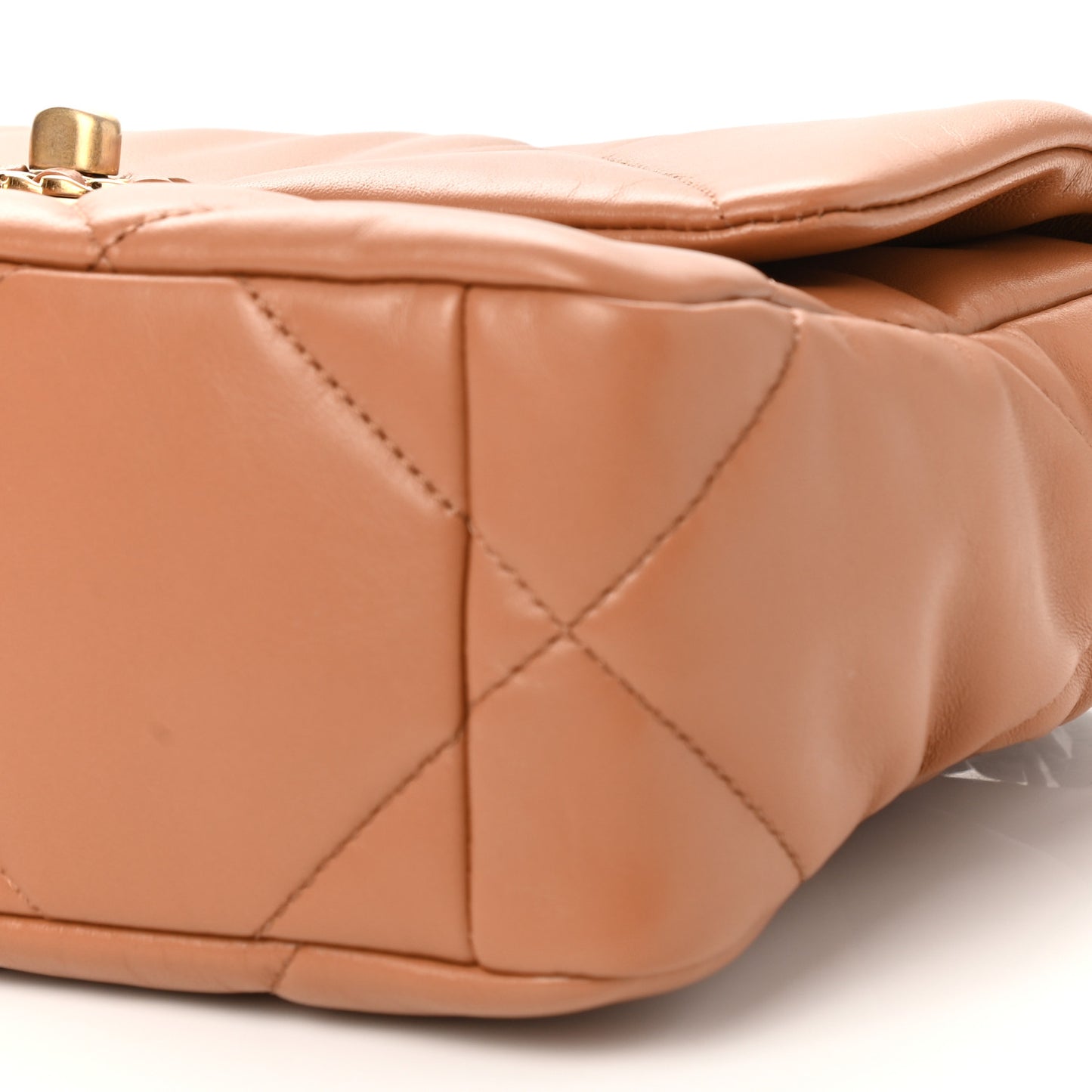 Lambskin Quilted Medium Chanel 19 Flap Brown