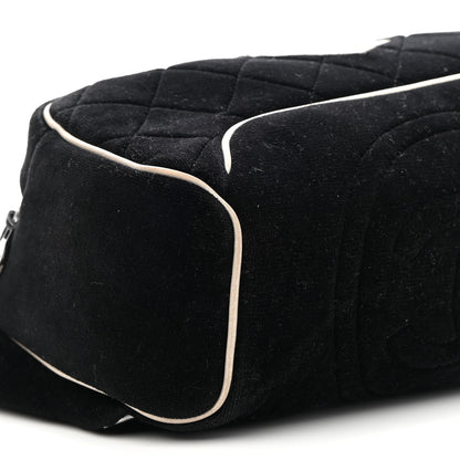 Chanel Velvet Quilted Coco Neige Waist Bag Black 8 of 9