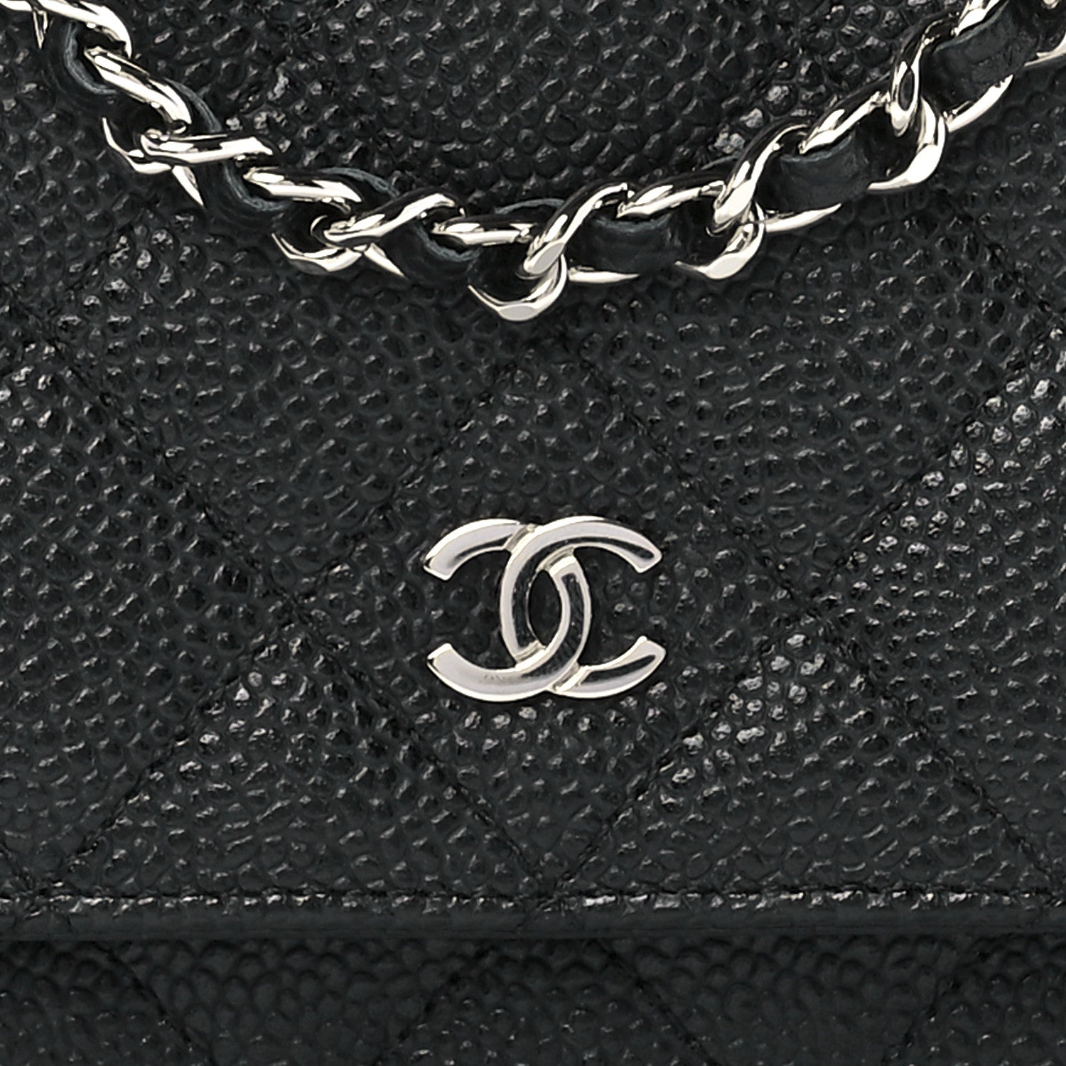 Chanel Caviar Quilted Wallet On Chain WOC Black 7 of 11