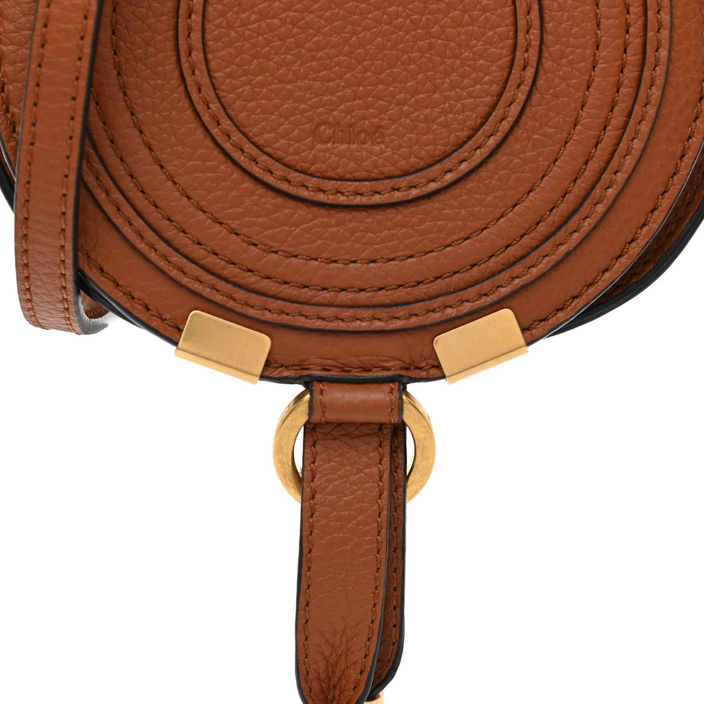 Calfskin Nano Marcie Saddle Bag Tan
