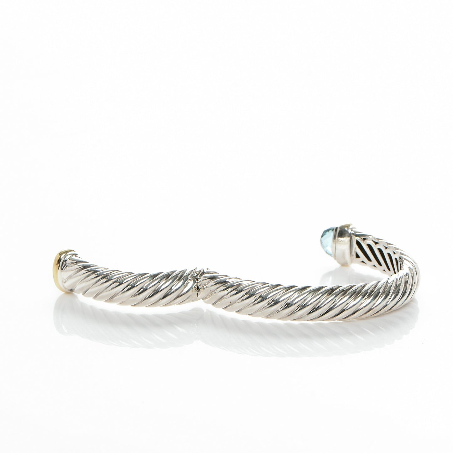 Sterling Silver 18K Yellow Gold Blue Topaz Waverly Bracelet