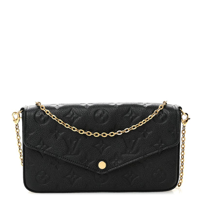 Louis Vuitton Empreinte Pochette Felicie Chain Wallet Black 1 of 10