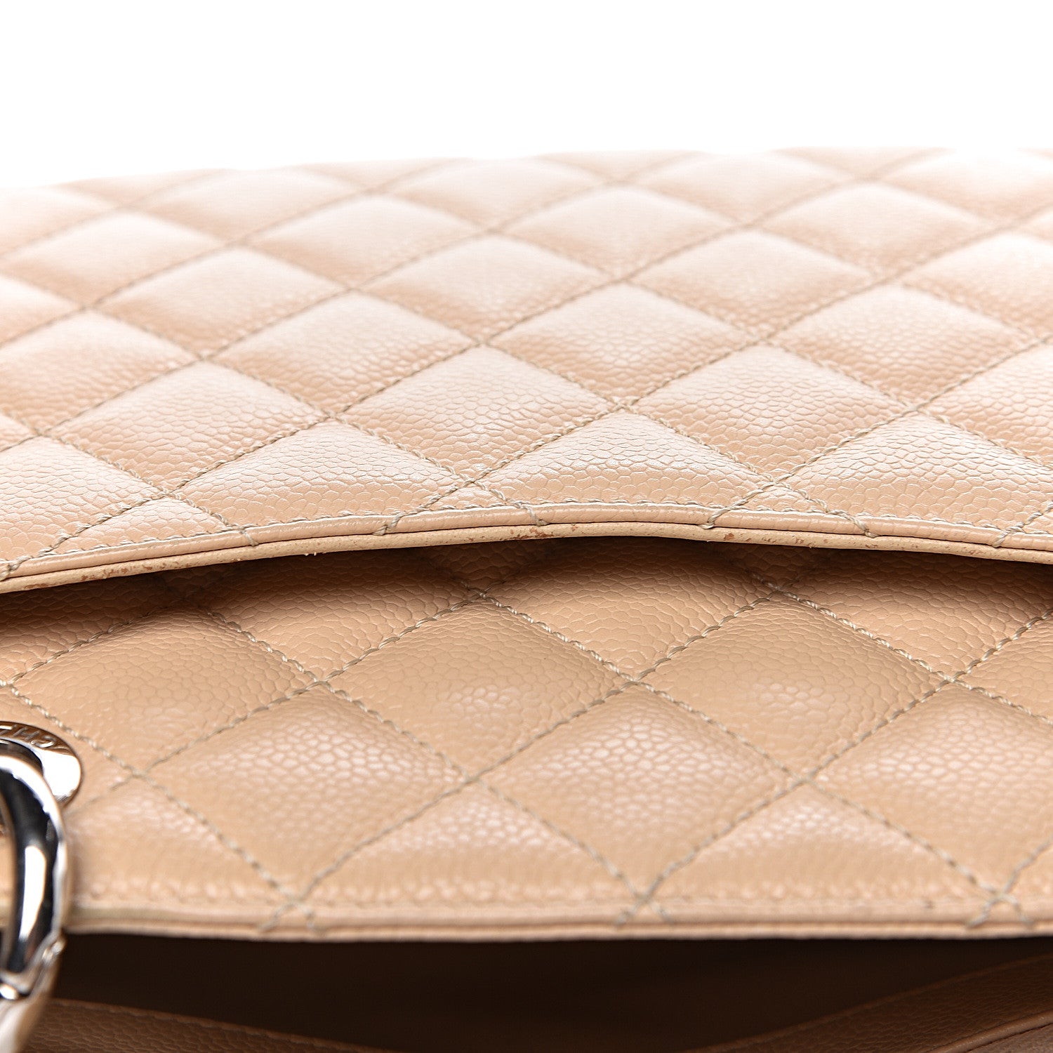 Chanel Caviar Quilted Grand Shopping Tote GST Beige Clair 19 of 24