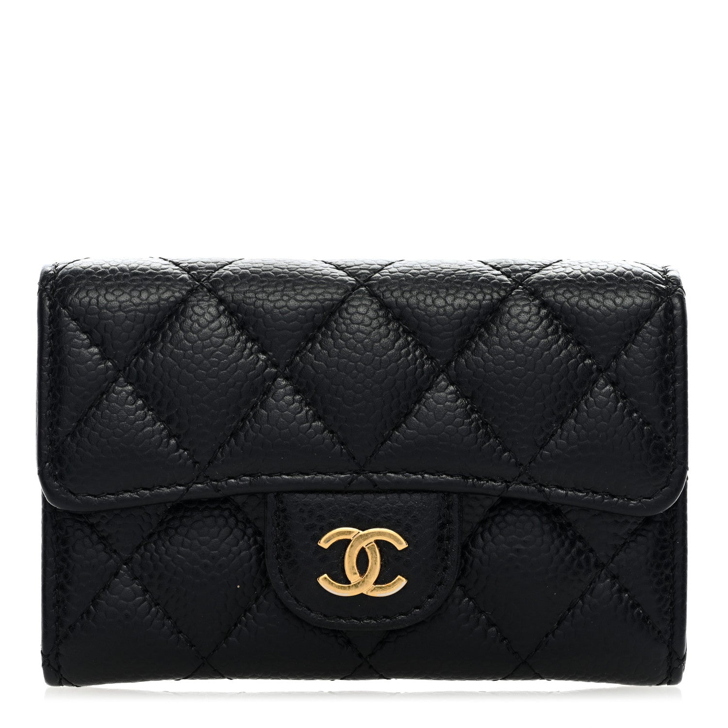Chanel Caviar Quilted Flap Card Holder Black 1 of 8