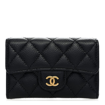 Chanel Caviar Quilted Flap Card Holder Black 1 of 8
