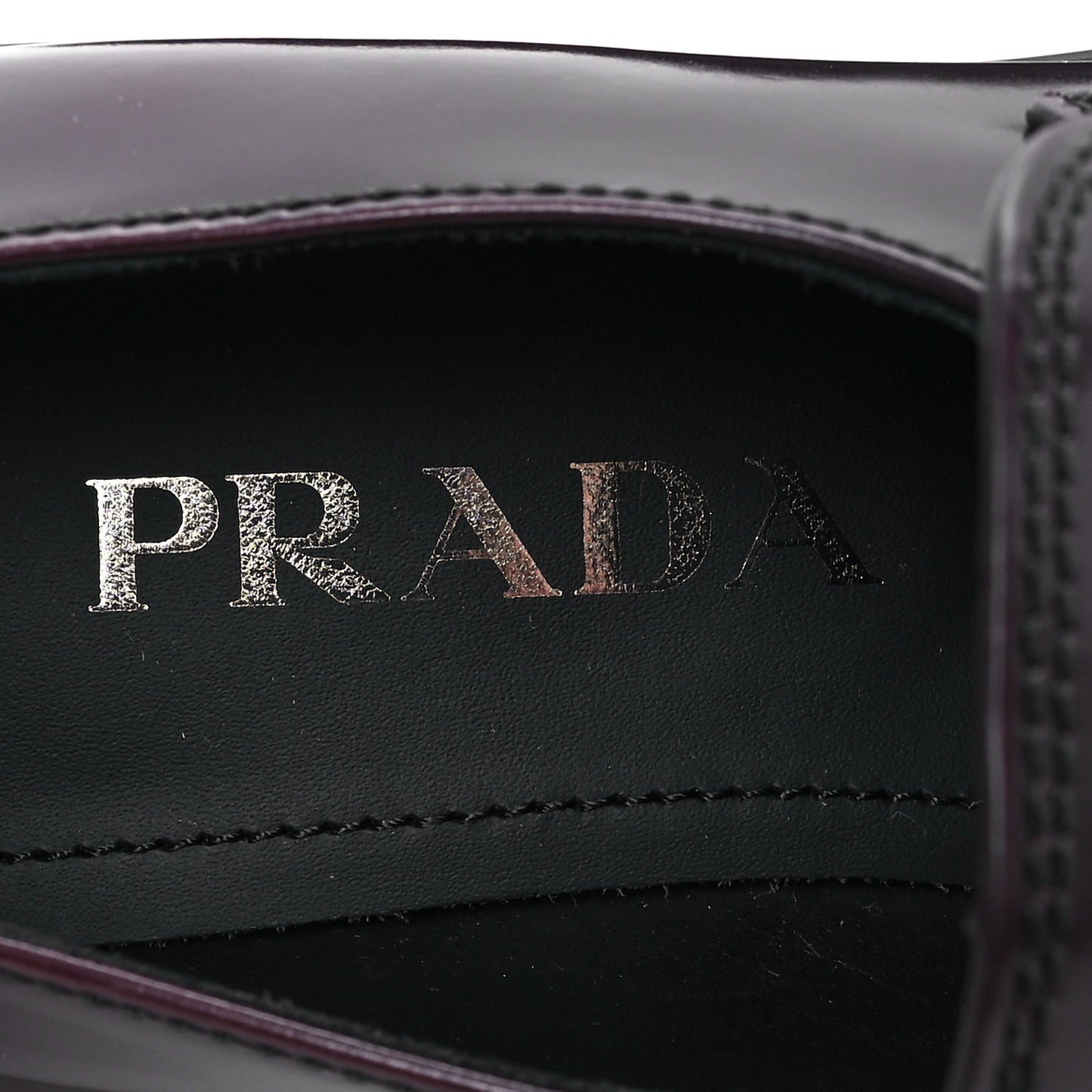 Spazzolato Metal Triangle Logo 50mm Loafers 35 Cordovan