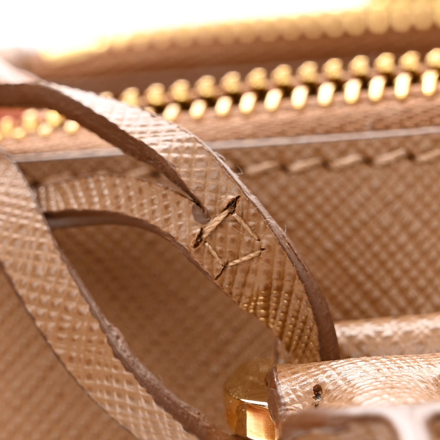 Prada Saffiano Small Galleria Double Zip Tote Caramel 14 of 14