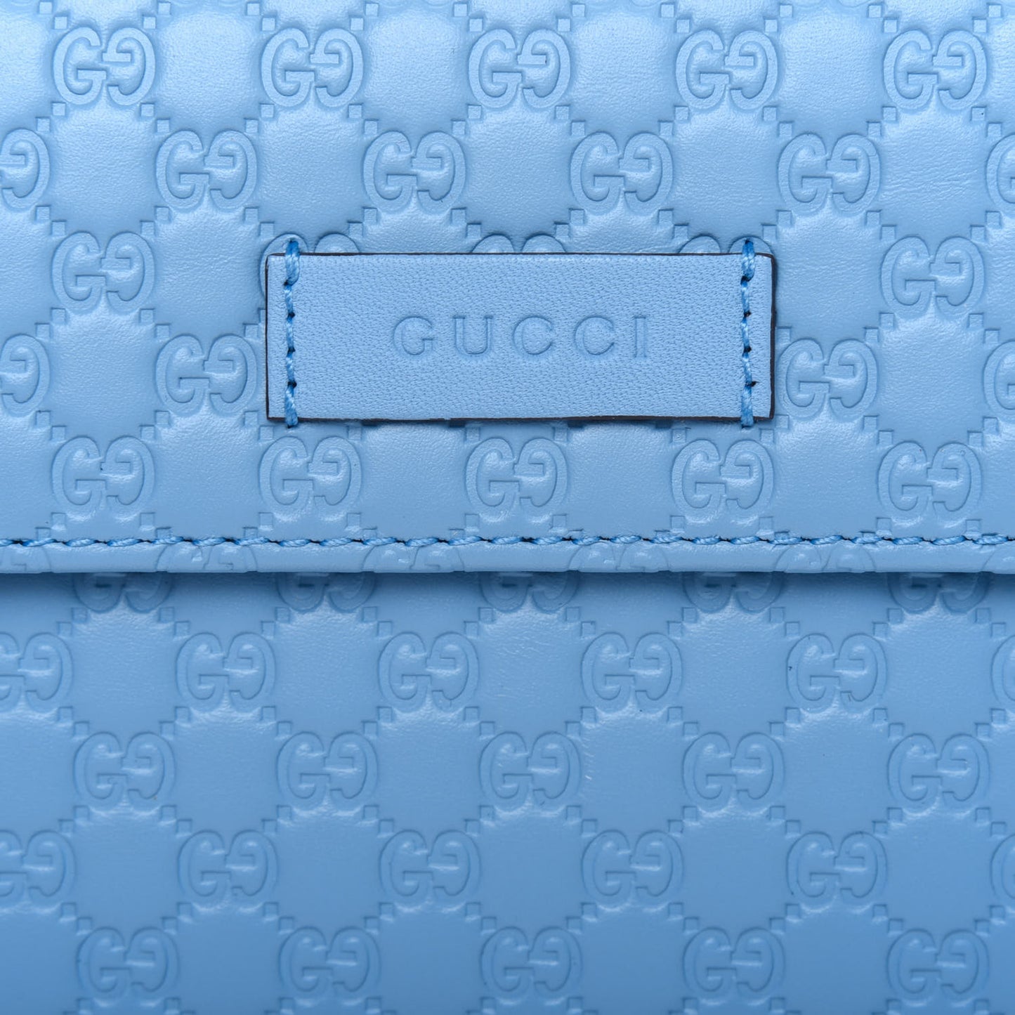 Soft Microguccissima Continental Zip Wallet Mineral Blue