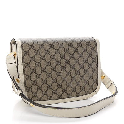 Gucci GG Supreme Monogram Horsebit 1955 Shoulder Bag Beige Mystic White 3 of 9