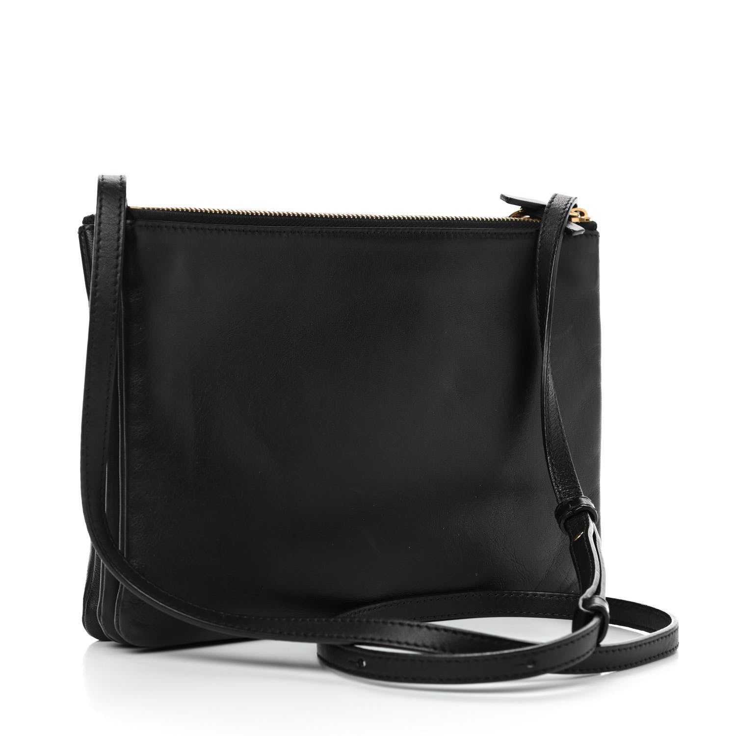 Celine Goatskin Large Trio Crossbody Bag Black 2 of 7