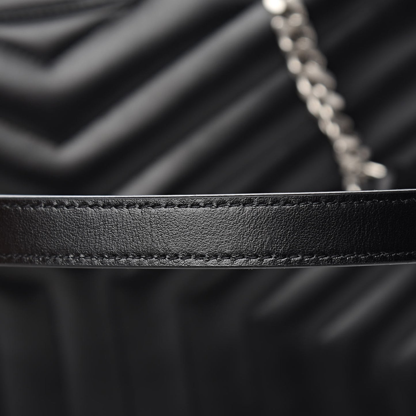 Calfskin Y Quilted Monogram Large Loulou Shopper Black