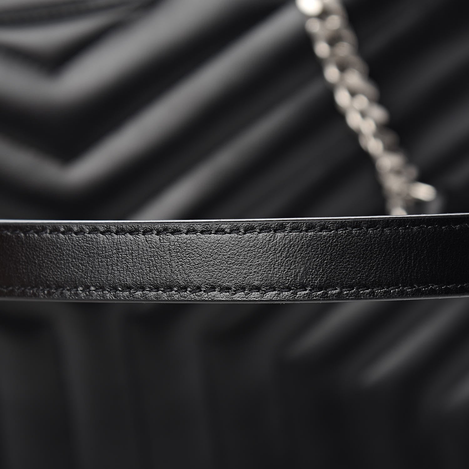 Saint Laurent Calfskin Y Quilted Monogram Large Loulou Shopper Black 8 of 11