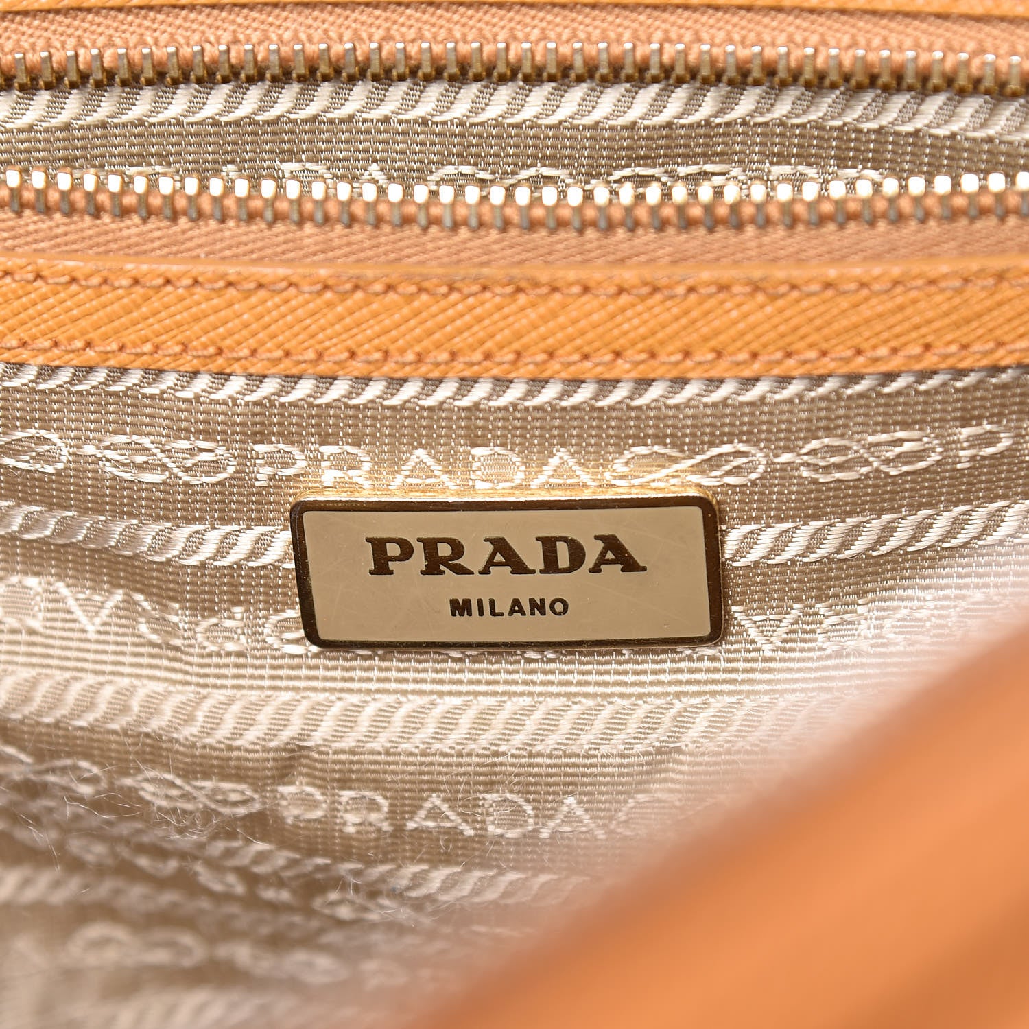 Prada Saffiano Lux Bowler Ocra 6 of 24