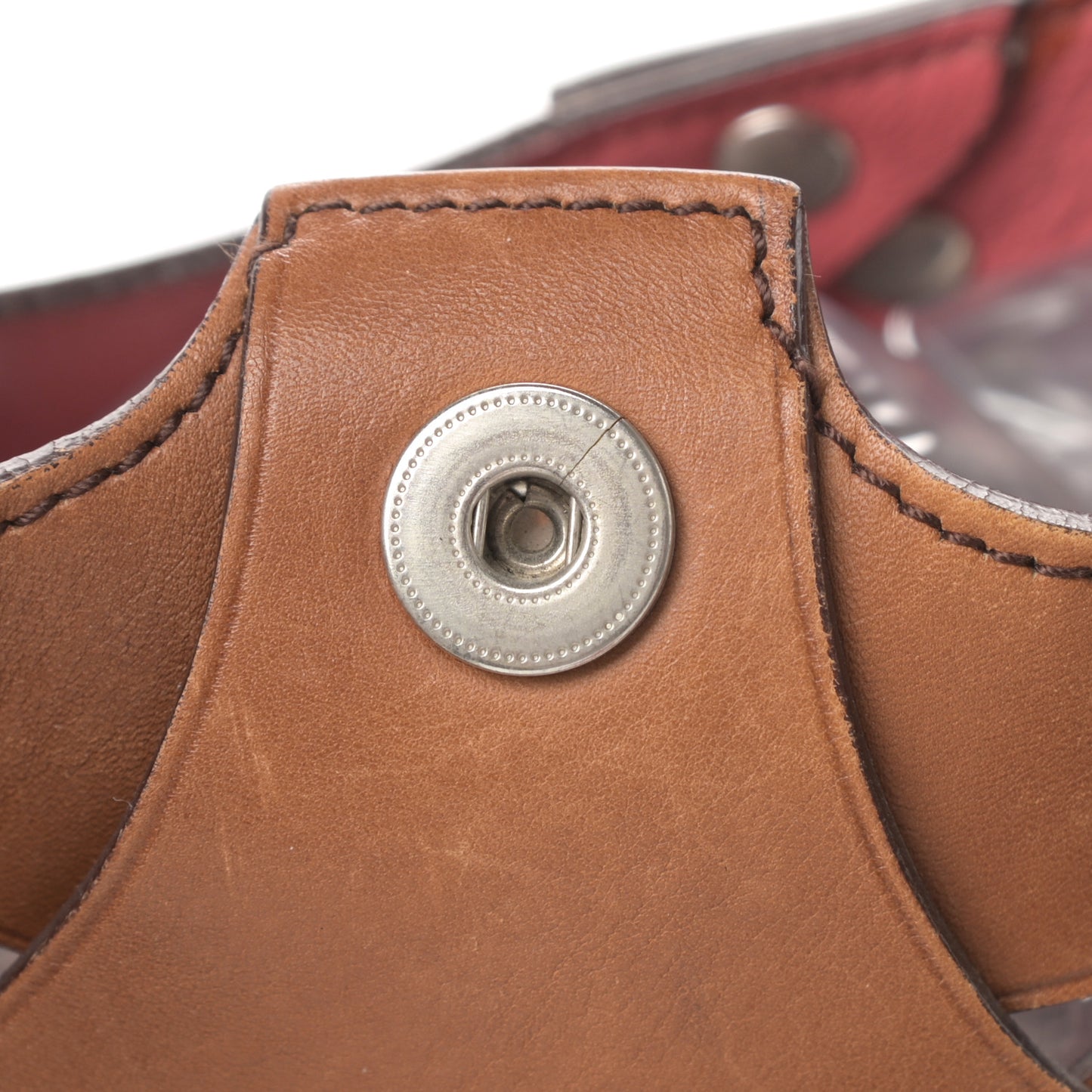 Vitello Studded Cross Shoulder Bag Nocciolo