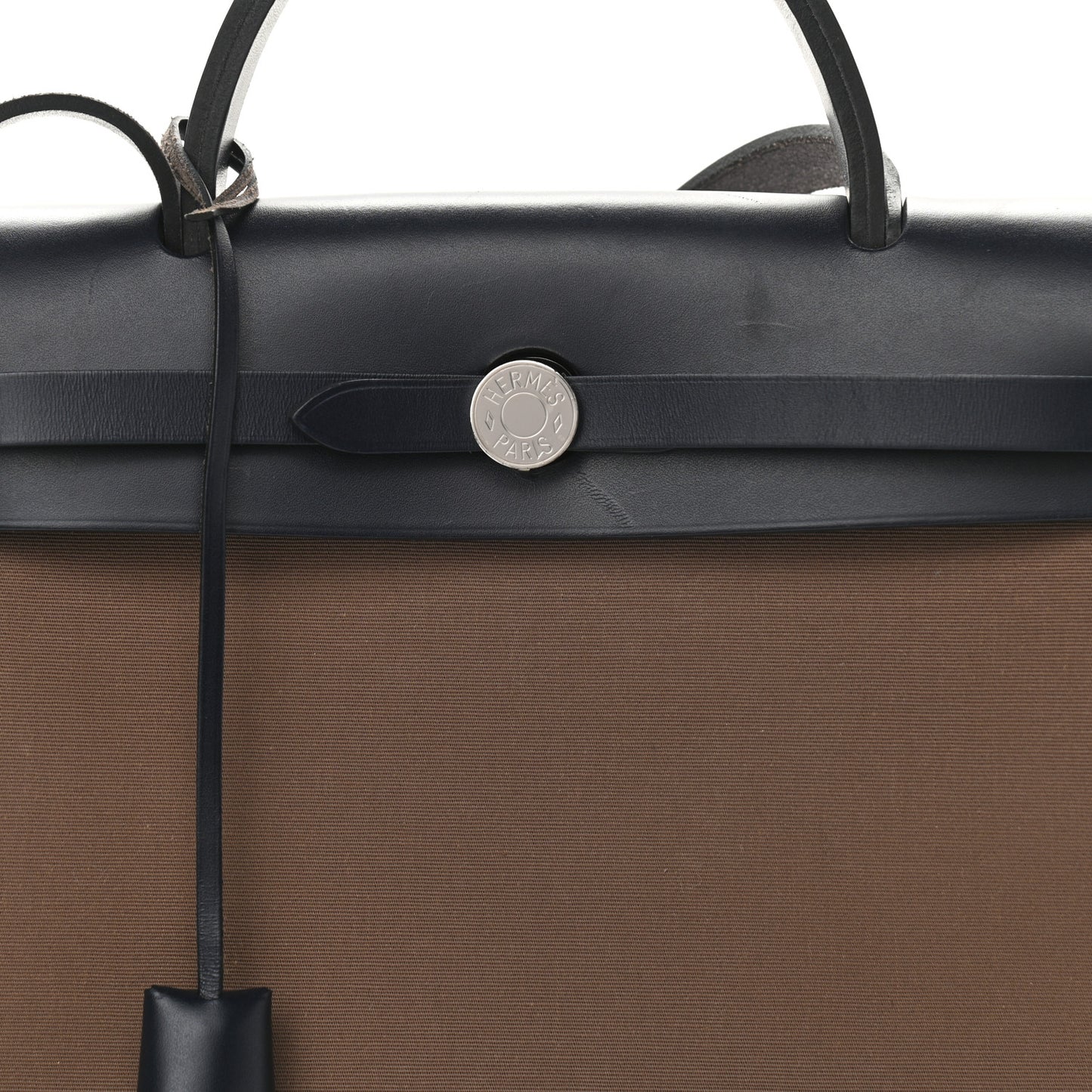 Vache Hunter Toile Herbag Zip 31 PM Etoupe Bleu Indigo