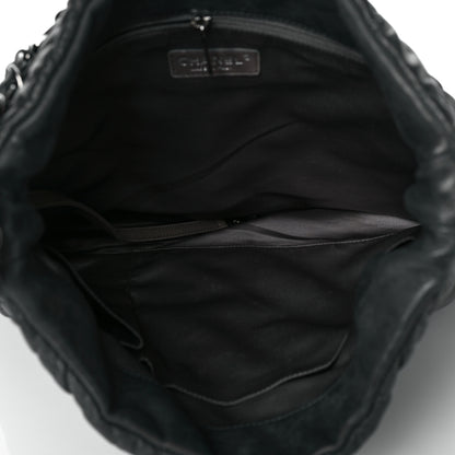 Chanel Calfskin Bubble Quilt Hobo Grey 4 of 8