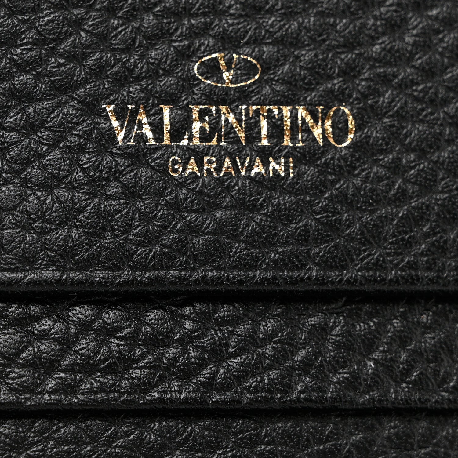 Valentino Garavani Calfskin Rockstud Bi-Fold Card Holder Black 6 of 6