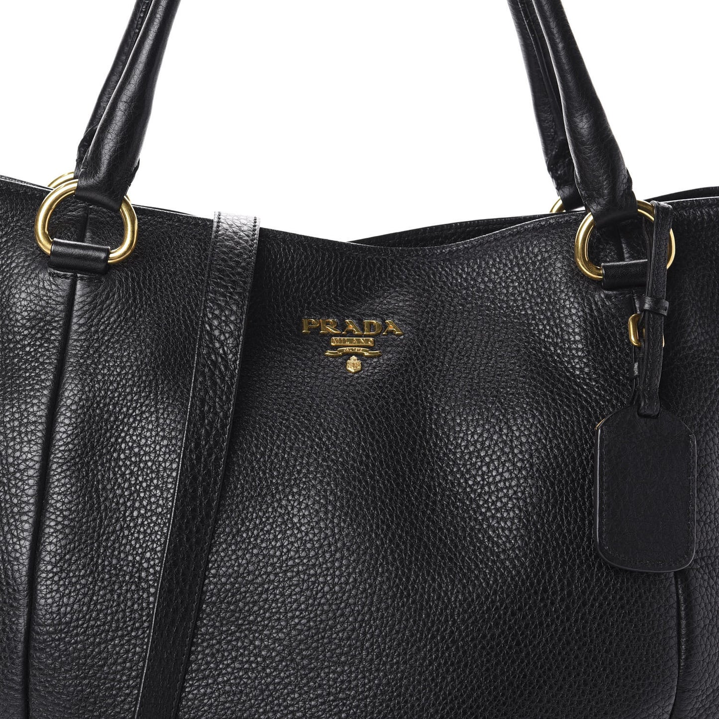 Vitello Daino Side Pocket Tote Black