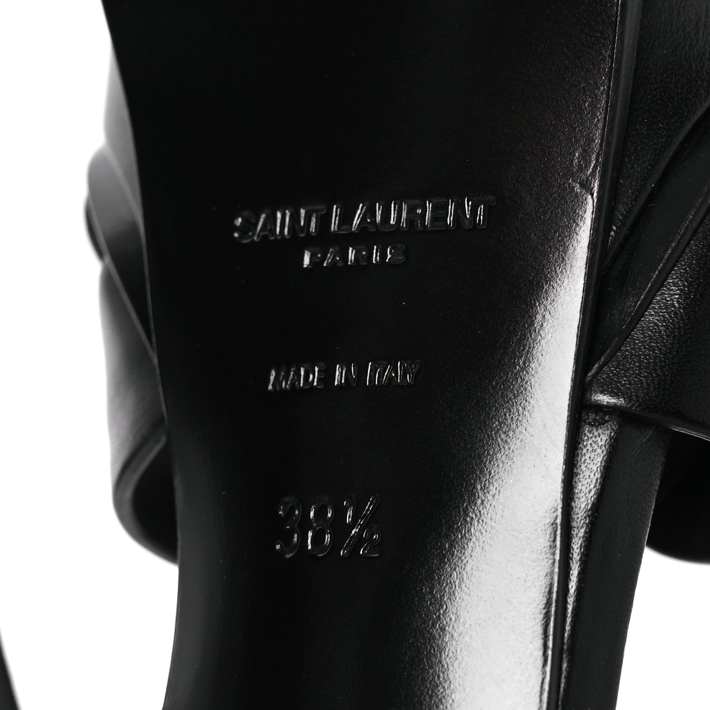 Calfskin Tribute 105 Platform Sandals 38.5 Black