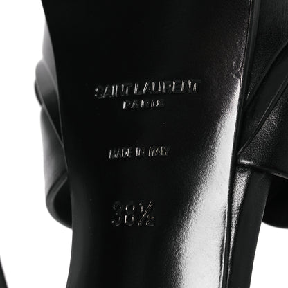 Saint Laurent Calfskin Tribute 105 Platform Sandals 38.5 Black 8 of 13