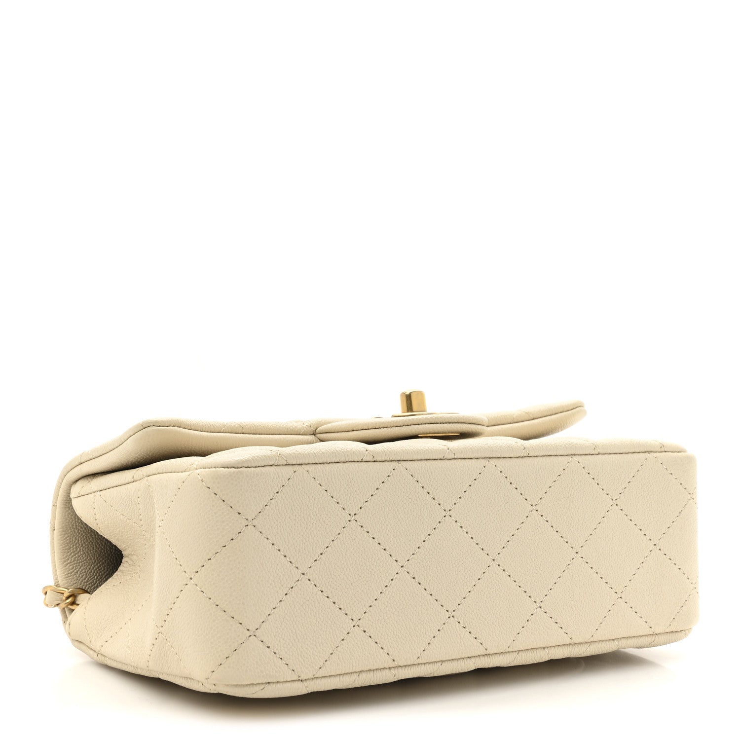 Chanel Caviar Quilted Mini Top Handle Rectangular Flap Beige 4 of 10