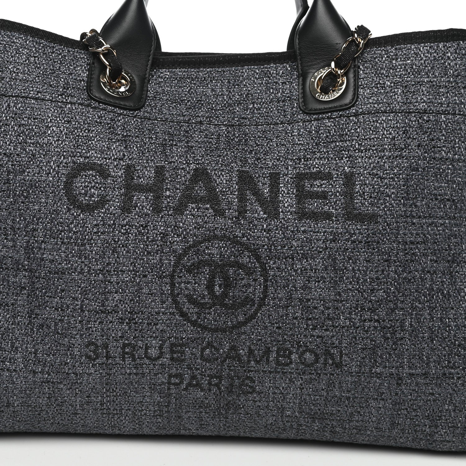 Chanel Lurex Boucle Medium Deauville Tote Black 10 of 11