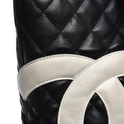 Chanel Calfskin Quilted Large Cambon Tote Black White 19 of 20