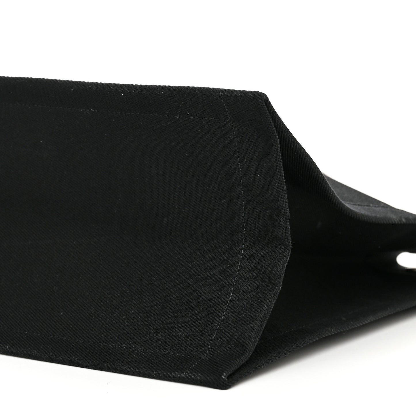 Linen Calfskin Rive Gauche Tote Black